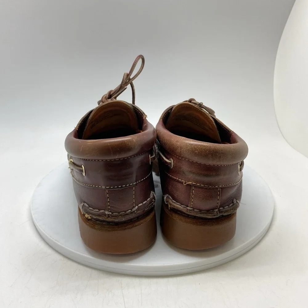 Timberland Sneakers Mens 9 M Handsewn Boat Shoes‎ 3-Eye Burgundy Preppy 50009